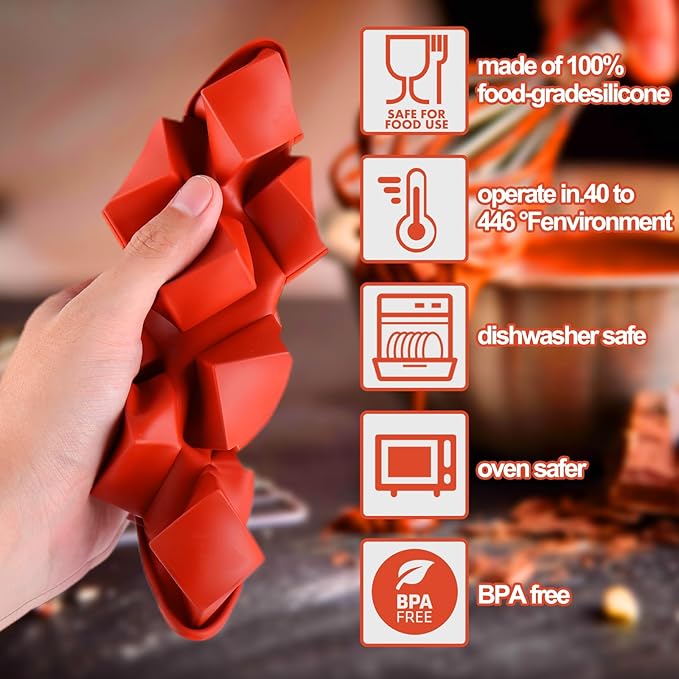 Mity rain Chocolate Bar Mold Deep, Silicone Dubai Chocolate Bar Pistachio Molds with Bags Scraper, Square Fix Chocolate Bar Dubai Candy Bar Mold for Filling Knafeh Pistachio Cream（1pc）