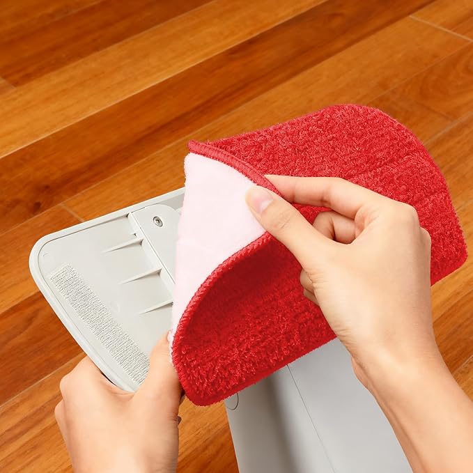 3 Pack Microfiber Mop Pads for OXO Good Grips Spray, Reusable & Washable, Mop Not Included, Red