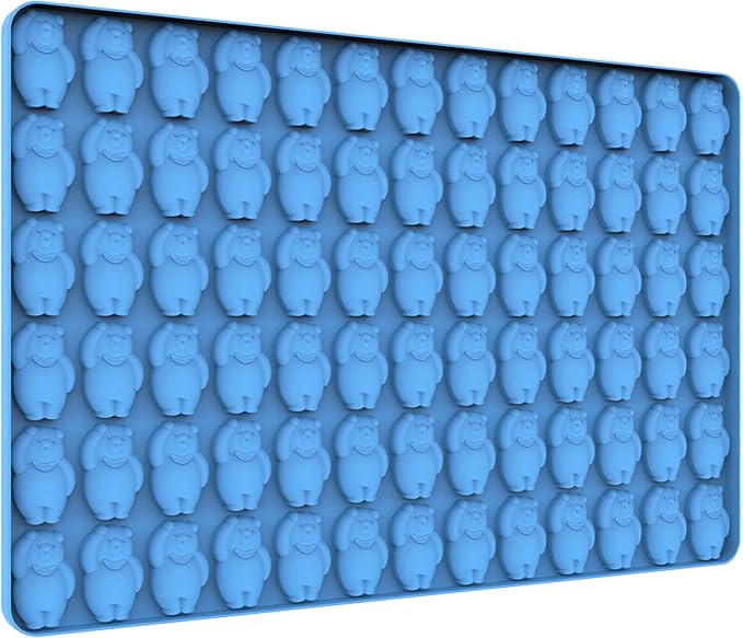 Gummy Bear Silicone Molds with Scraper - Perfect for Making Gummy Bears, Chocolates, Candies and Ice Cubes