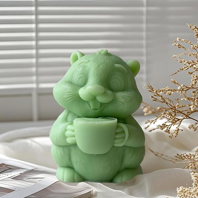 Squirrel Molds Animal Resin Mold - Resin Casting Silicone Molds for Home Decor & Candle Making Wave Spiral Mold