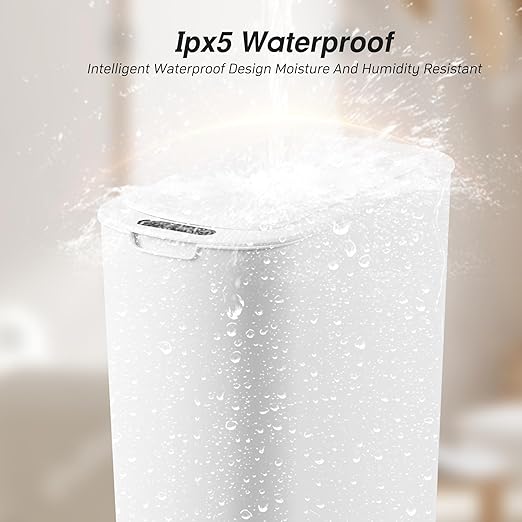 Automatic Motion Sensor Bathroom Trash Can with Lid, 5 Gallon Touchless Trash Bin, Smart Electric Narrow Waterproof Garbage Bin for Toilet, Office, Rv, Bedroom, Living Room