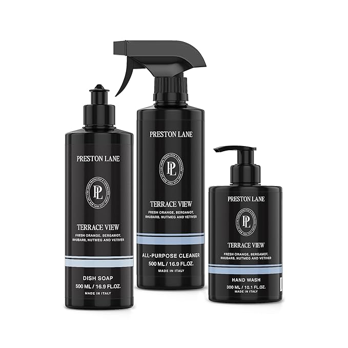 Preston Lane Kitchen Set, Hand Wash, Dish Soap & All Purpose Cleaner, Cleaning Essentials Bundle