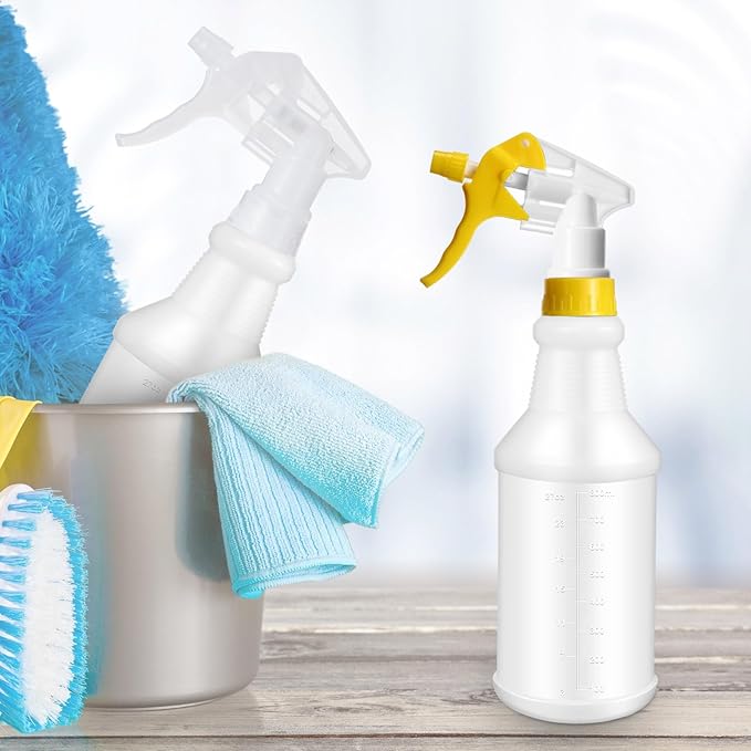 10 Pack Spray Bottles 16 oz Empty Water Spray Bottles for Cleaning Heavy Duty Refillable Squirt ‌Container with Measurements Adjustable Nozzle for Household(Colorful)