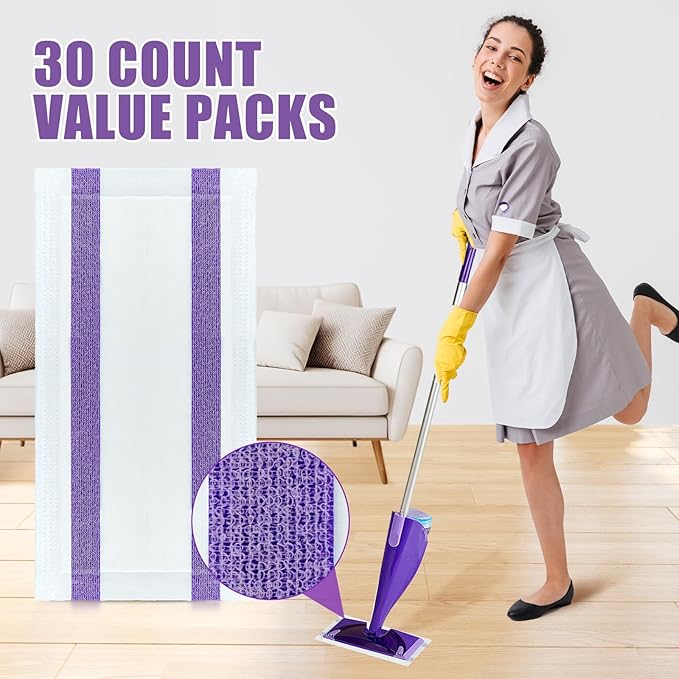50 Count for Swiffer Wet Jet Pads, Disposable Wet Jet Pads, for Swiffer Wet Pads Refill for Spray Mop, All-Floor Cleaning Pads Safe for Hardwood & Multi-Surface