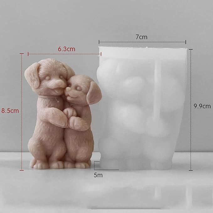 Dog Resin Casting Mold - Animal Silicone Mold for Candle Making & Home Decor