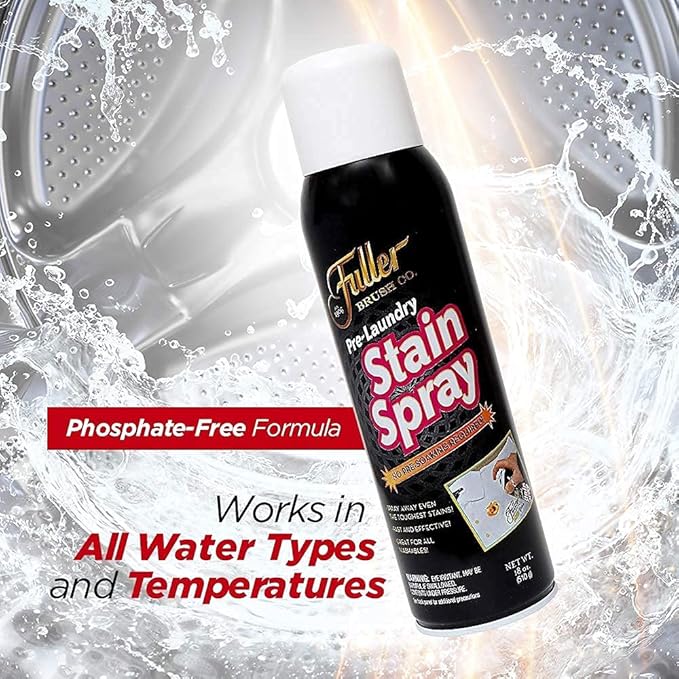 Fuller Brush Pre-Laundry Stain Remover Spray 18 fl oz – Fast-Acting Stain Fighter for Clothes – Removes Grease, Ink, Food & More – No Soak, Safe on Colors & Whites (Pack of 2)