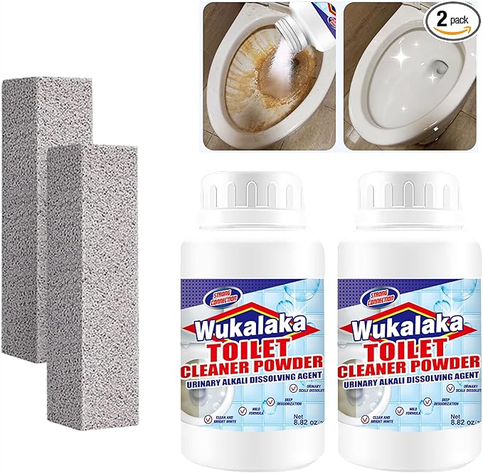 Pumice Stone for Toilet Cleaning Bowl Stick, Pumice Stone for Cleaning Hard Water Ring Remover for Household Clean Toilets, Bathroom, Kitchen Sink, Grill 2+2pcs