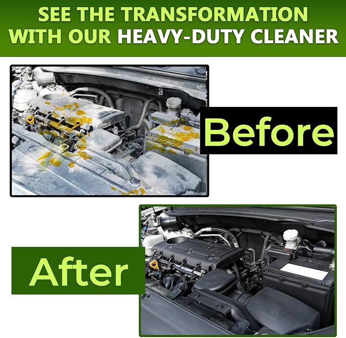 EcoFast 500 New & Improved Heavy-Duty Degreaser Cleaner — Non-Toxic, Biodegradable Grease Stain Dissolver — Multi Use Concentrate for Kitchen, Automotive, Floor, Wood, Fabric, Driveway — 5 Gallon