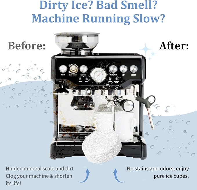 Coffee Maker Cleaner Descaler Tablets, 24 Counts Machine Cleaning Tabs, Works With Multi-cup And Single-serve Brewers, Suitable For Descale Automatic Coffee, Restore Barista Grade Taste