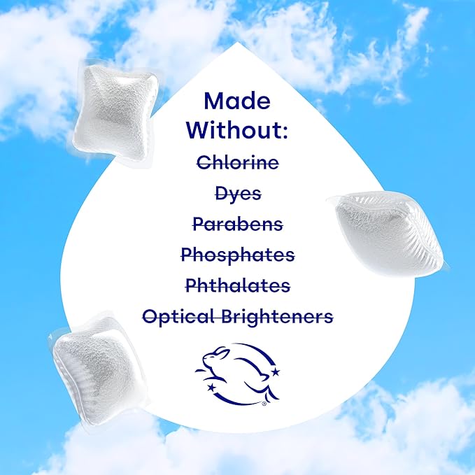 Dropps Oxi Booster Pods, Unscented (64 Pods) - Chlorine-Free Bleach Alternative Biobased Laundry Whitener & Stain Remover for Extra Tough Stains - Fragrance-Free & Hypoallergenic for Sensitive Skin