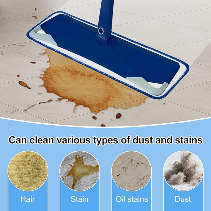 Mop Replacement Pads for Bona, Microfiber Cleaning Pad for Bona, 3 Pack 18 Inch Mop Cleaning Pads for Bona Hardwood & Hard Surface Floors, Reusable & Washable & Microfiber Mop Pads for Bona Mop