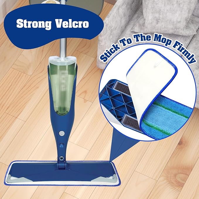 8 Pack 18Inch Deep Cleaning Replacement Pads Compatible with Bona Family of Mops, Premium Microfiber Floor Mop for Hardwood Floors and Multi-Surface Floor Cleaner