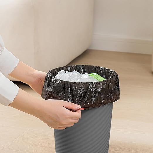 Small Trash Can - Plastic Waste basketbin for Office,Home,Bathroom,Kitchen - 1.8 Gallon - Grey