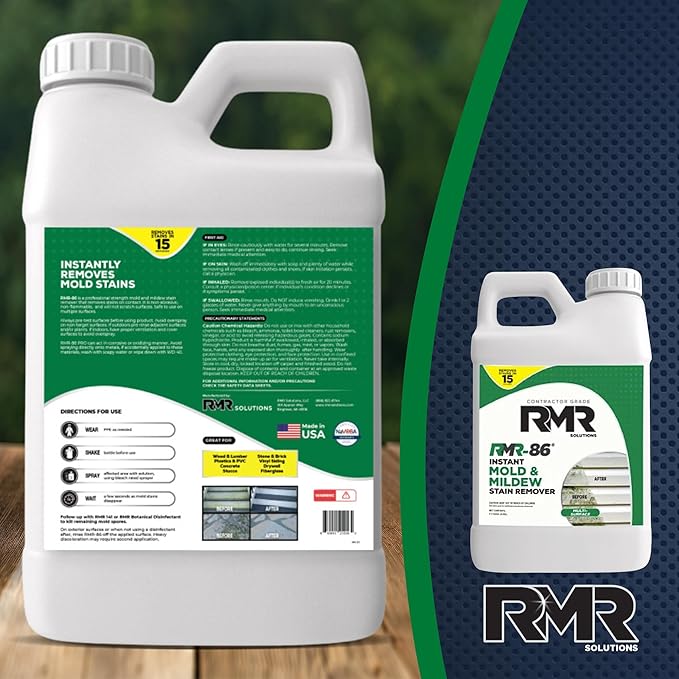 RMR-86 Instant Mold Stain and Mildew Stain Remover Spray - Scrub Free Formula, 2.5 Gallon (320 Fl Oz)