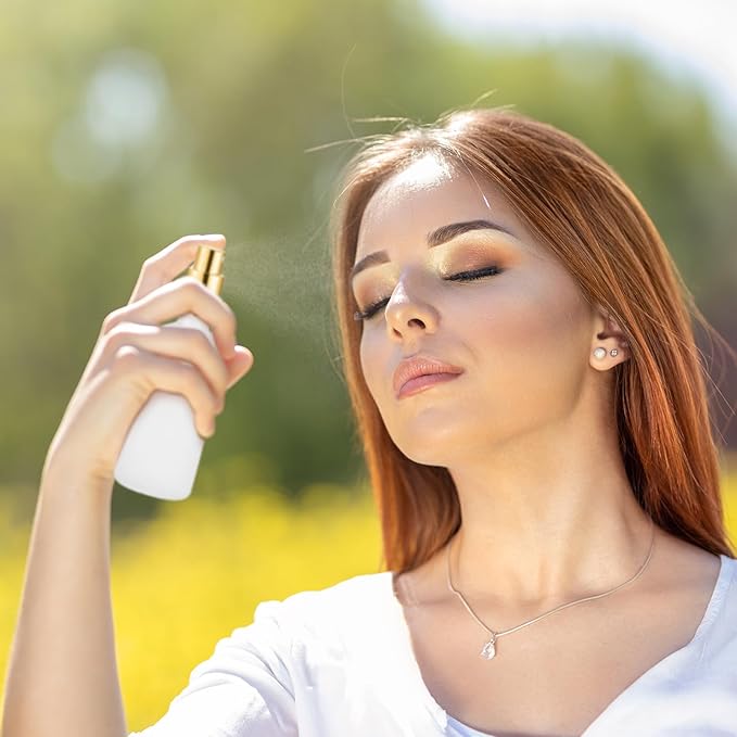 Tessco for you 20 Pcs 3.4 oz/100 ml Glass Spray Bottles Empty Perfume Atomizer Refillable Clear Decorative Empty Bottles with Fine Mist Sprayer Pump for Face Body Travel(Gold)