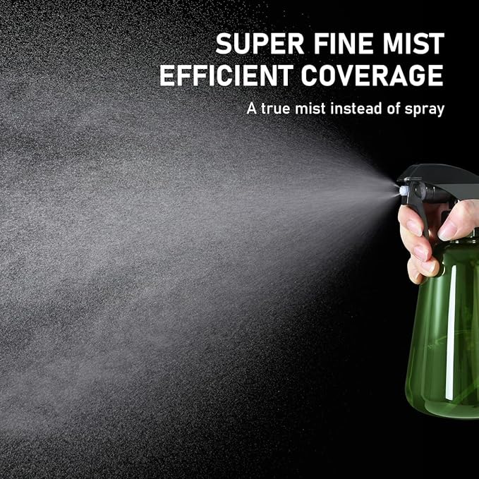 Spray Bottle for Plants 2 Pack, 16oz - Ultra Fine Mist, Plant Mister Empty Spray Bottles Indoor, Leak Proof Misting Water Sprayer Bottle for Gardening, Plant Care, Hair Care, Cleaning Solutions