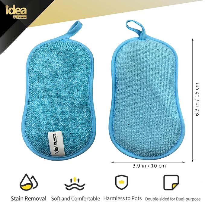 Idea Home ULTIMATE CLEANING KIT | Soft Cleanser 26 oz + Cleanser & Polish Powder 21 oz + Microfiber Cleaning Cloth + Multi-Purpose Non-Scratch Microfiber Sponge