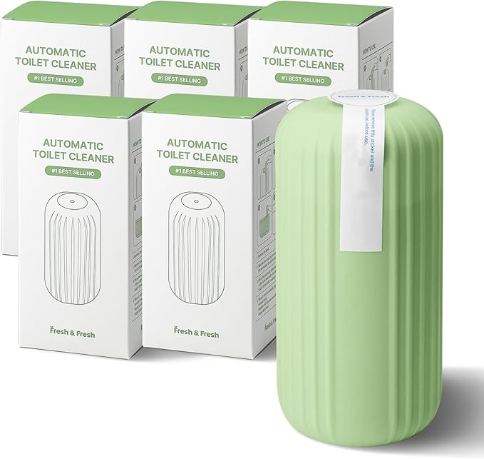 Fresh & Fresh Automatic Toilet Bowl Cleaners (Forest Green) - 5 Bottles(UPTO 2500 FLUSHES/Bottle), Commercial and Residential Toilet Cleaner 3-4 MONTH Lasting Toilet Bowl Cleaner Bottle