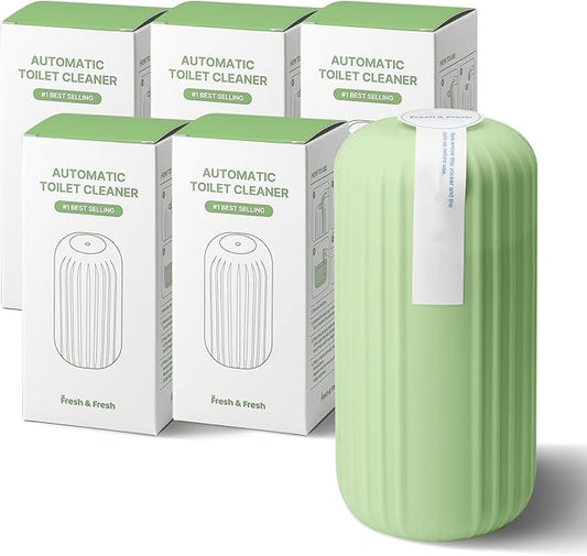 Fresh & Fresh Automatic Toilet Bowl Cleaners (Forest Green) - 5 Bottles(UPTO 2500 FLUSHES/Bottle), Commercial and Residential Toilet Cleaner 3-4 MONTH Lasting Toilet Bowl Cleaner Bottle
