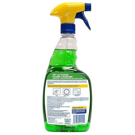 Zep ZUALL32CT All-Purpose Cleaner/Degreaser, Green, Pack of 12