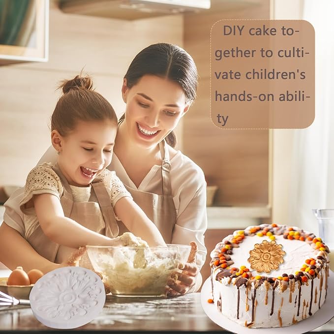 1 Pcs Baroque Fondant Chocolate Molds, European Relief Silicone Molds for Cake Decoration, Perfect for Making Candies, Cookies, UV Resin, Clay Projects, Plaster Crafts, Reusable