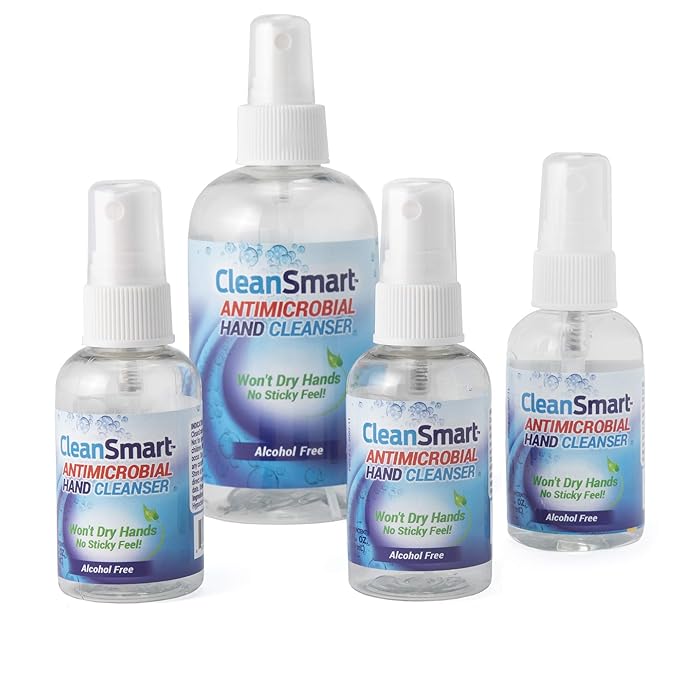 CleanSmart Skin & Hand Cleanser, 2 Ounce Spray Bottle (Pack of 3) Alcohol-Free Safe Cleanser