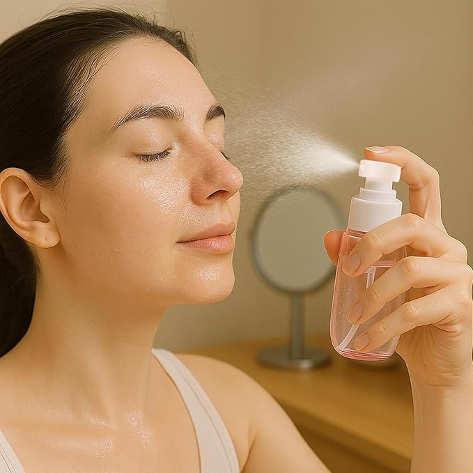 2 oz Travel Spray Bottles TSA Approved，Leak Proof Travel Size Mini Small Fine Mist Spray Bottle 2 oz for Face Hair (5 Pack)