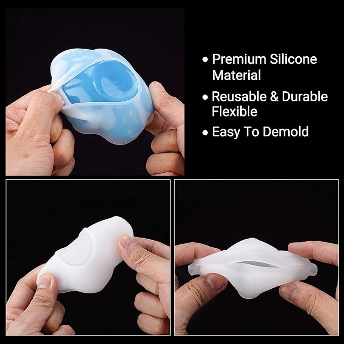 Gartful 3 Pieces Dish Resin Molds, Silicone Jewelry Tray Molds, Storage Container Epoxy Resin Casting Molds for Jewelry Ring Holders, Soap Dish, Candle Holder, 3 Styles(Flower & Heart & Square)