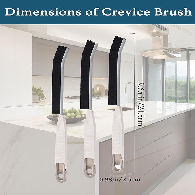 Crevice Cleaning Brush,3pcs Multi-Purpose Cleaning Tool with Stiff Bristles Grout Cleaner Brush,Toilet Brush,Scrub Brush for Shower Tile,Skinny Gap Tools for Household Use,Bathroom,Kitchen