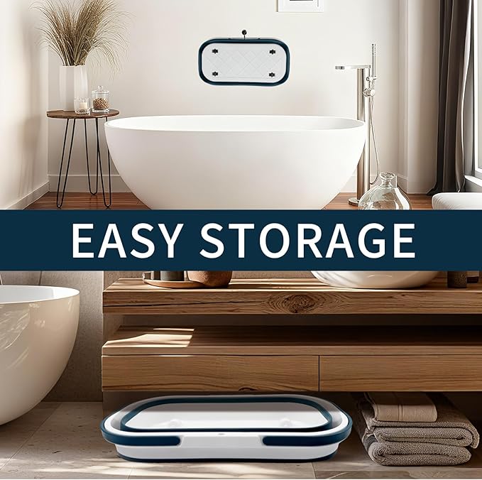 2 Pack Collapsible Plastic Bucket, Large Foldable Cleaning Mop Container, 3.17 Gal Rectangular Portable Water Pail with Handle for House Laundry Fishing Camping Car Washing Storage Green, Grey