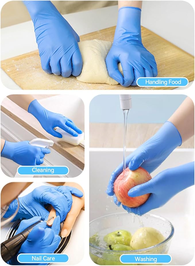 Jointown Vinyl Gloves, Disposable Cleaning, Powder Free, Latex Free, Non-Sterile Protective Glove, Gloves for Cooking