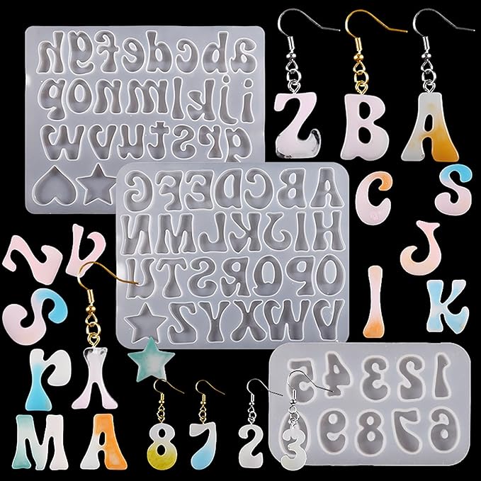 3 Pack Mini Letter Alphabet Resin Casting Soap Making Silicone Mold for Candle Home Decor 3D Animal Mold