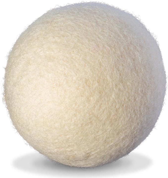 OxGord Chemical-Free Anti-Static Wool Dryer Balls for Laundry - Organic Reusable Natural Fabric Softener - 6-Pack