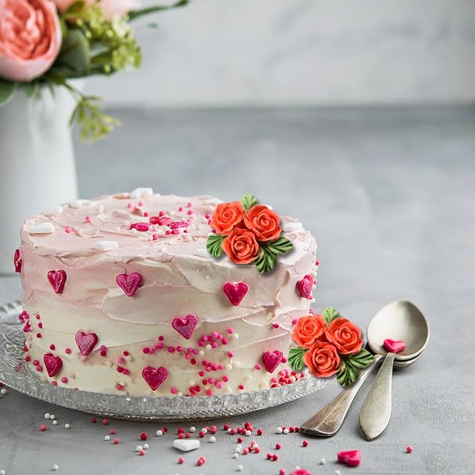 6-Cavity Rose Candy Silicone Mold, Cake Decoration Fondant Molds, for Wedding, Valentine's Day, Birthday Party, Anniversary Cupcake Topper, Chocolate, Cookies, Jelly, Flower Paste, Soap, Resin, Clay