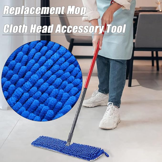 Microfiber Mop Pads,Dust Mop Replacement Head Compatible with O-Cedar Dual-Action,Microfiber&Chenille Mop Replace Head,Dust Mop Refill (Pack of 6) (6)