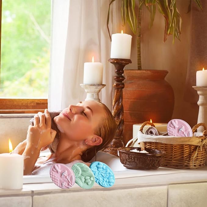 3D Bee Soap Molds 2pcs 6 Cavities Honeybee Silicone Soap Molds Honeycomb Soap Mold for Homemade Craft Soap