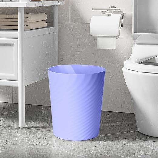 Small Trash Can - Plastic Waste basketbin for Office,Home,Bathroom,Kitchen - 1.8 Gallon - Purple
