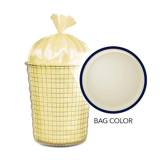 Color Scents Medium Trash Bags - 8 Gallon, 400 Total Bags (8 Packs of 50 Count), Twist Tie - Ivory Bag in Vanilla Flower Scent with Microban