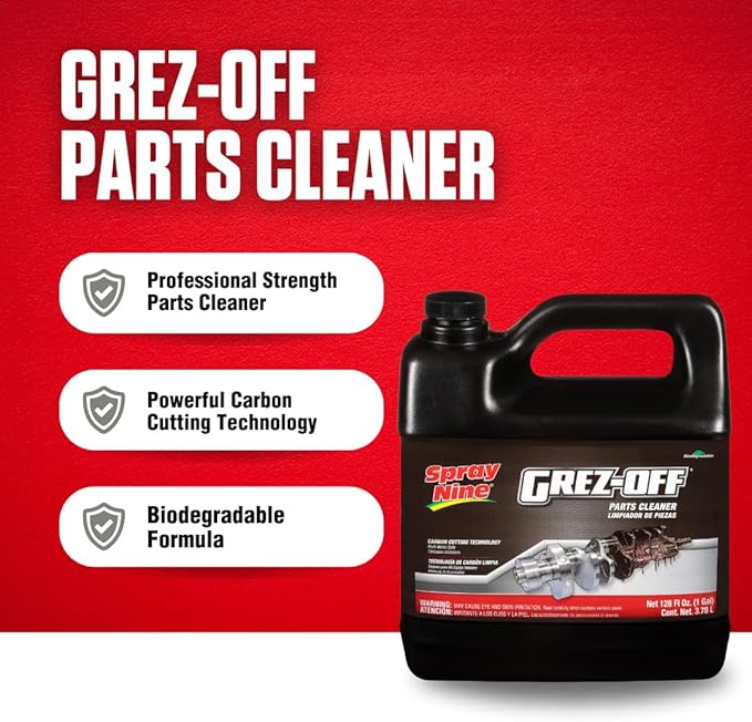 Spray Nine 22701 Grez-Off Heavy Duty Degreaser, 1 Gallon (Packaging may Vary)
