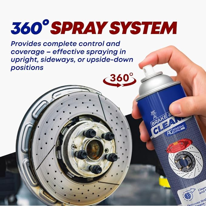 Adhesive Guru Non-Chlorinated Brake Cleaner – (24x16.9 fl oz) – Brake Parts Cleaner & Degreaser for Disc, Pads, Calipers, Springs, Rotors, Clutch & Chain – Fast-Drying, Residue-Free