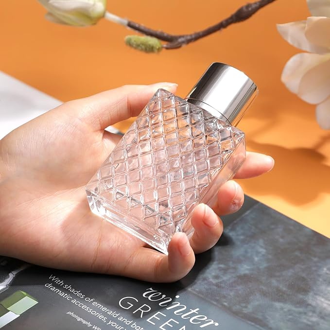 Vintage Glass Spray Bottle - 50ml/1.7 Oz Refillable Perfume Atomizer with 3 Dispenser Types