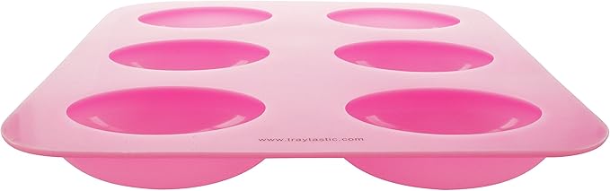 Traytastic! Silicone Oval Soap Mold (6 Cavity) for Pebble Shape Mold for DIY Crafts & Soap Bar Making