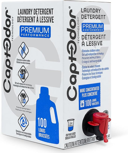 Captodor Premium Laundry Detergent, – Nordic Breeze Scent, Ultra-Concentrated Formula, Eliminates Tough Odors and Dirt, Phosphate-Free, Biodegradable (2.5L (84.53 fl oz))