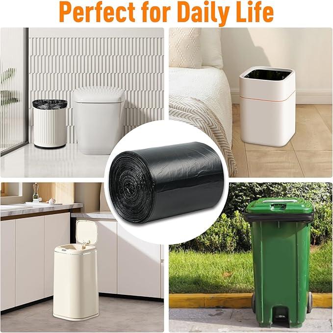 O2frepak 33 Gallon Tall Tear-Resistant Trash Bags,Heavy Duty,Tastless and 80x100cm Black Garbage Bags (30 Count,80x100cm)