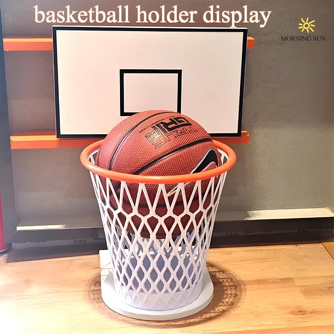 12PCS Basketball Wastebaskets, Basketball Trash Can for Basketball Party,4.5 Gallon Basketball Garbage Can with Removable Hoop, Basketball-themed gift, NBA fans Gift, Durable Sports Decor,Garbage Bin