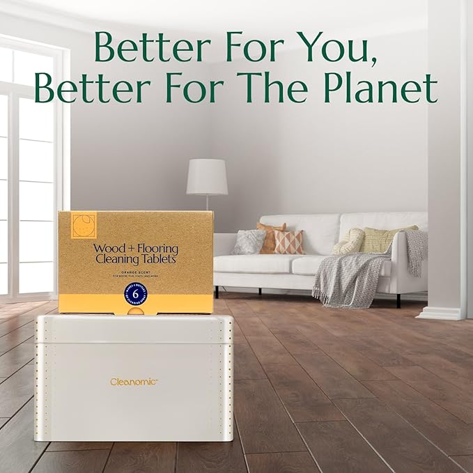 CLEANOMIC Wood and Flooring Cleaning Tablets and Tablet Tin Bundle