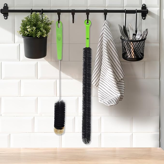 17” Pipe Cleaner, Cleaning Brush, Shower Cleaner Brush, Sink Drain Cleaner, Shower Drain Cleaner, Shower Brush For Cleaning, Dryer Vent Brush, Long Bottle Brush, Hair Drain Clog Remover, Bathtub Brush