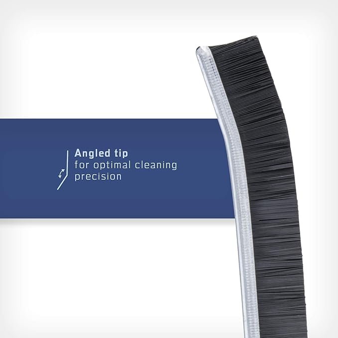 Grout Cleaner Scrub Brush Deep Tile Joints - Stiff Angled Bristles for Showers, Bathtubs, Kitchens - Multi-Surface All-Around Household Cleaning Tool