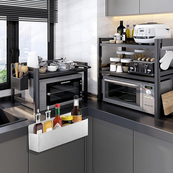 2 PCS 15 Inch Single Speed Rail Stainless Steel Liquor Bottle Holder Wall Mounted Spray Bottle Rack Drink Rail Shelf for Bars, Restaurants