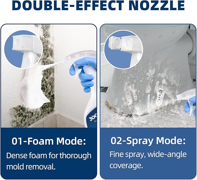 500ML Foaming Stain Remover Spray, Multi-Purpose Foam Cleaner for Bathroom, Kitchen & Hard Surfaces,Deep Penetrating Grout & Glass Stains Instantly